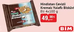 ETİ HİNDİSTAN CEVİZLİ KREMALI YULAFLI BİSKÜVİ 4X100 G